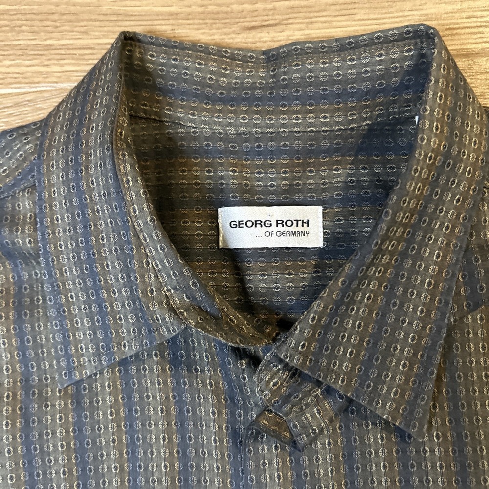 VINTAGE GEORG ROTH OF GERMANY STRIPED SHIRT SIZE XL
